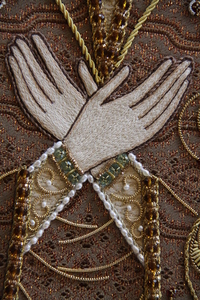 Плащаница Успение Пресвятой Богородицы Орнаментальное и лицевое шитье